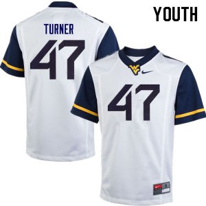 Youth West Virginia Mountaineers NCAA #47 Joseph Turner White Authentic Nike Stitched College Football Jersey PL15P53PZ